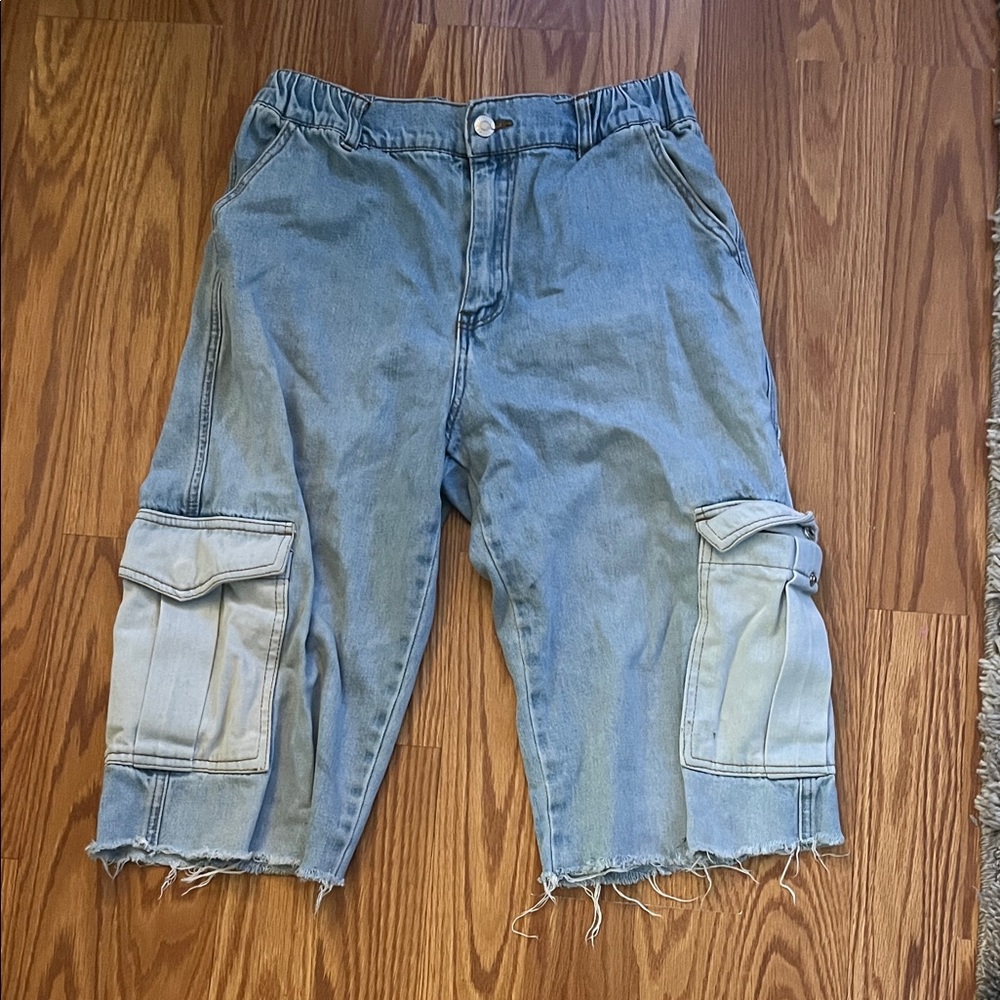 Forever 21 Light Blue Cargo Shorts